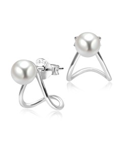 Pearl Silver Stud Earrings STC-2158